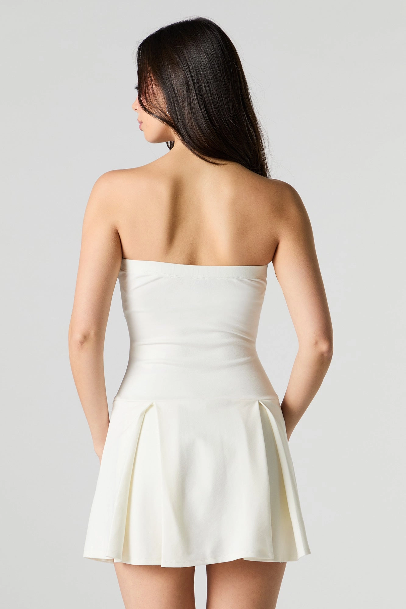 Pleated Mini Tube Dress