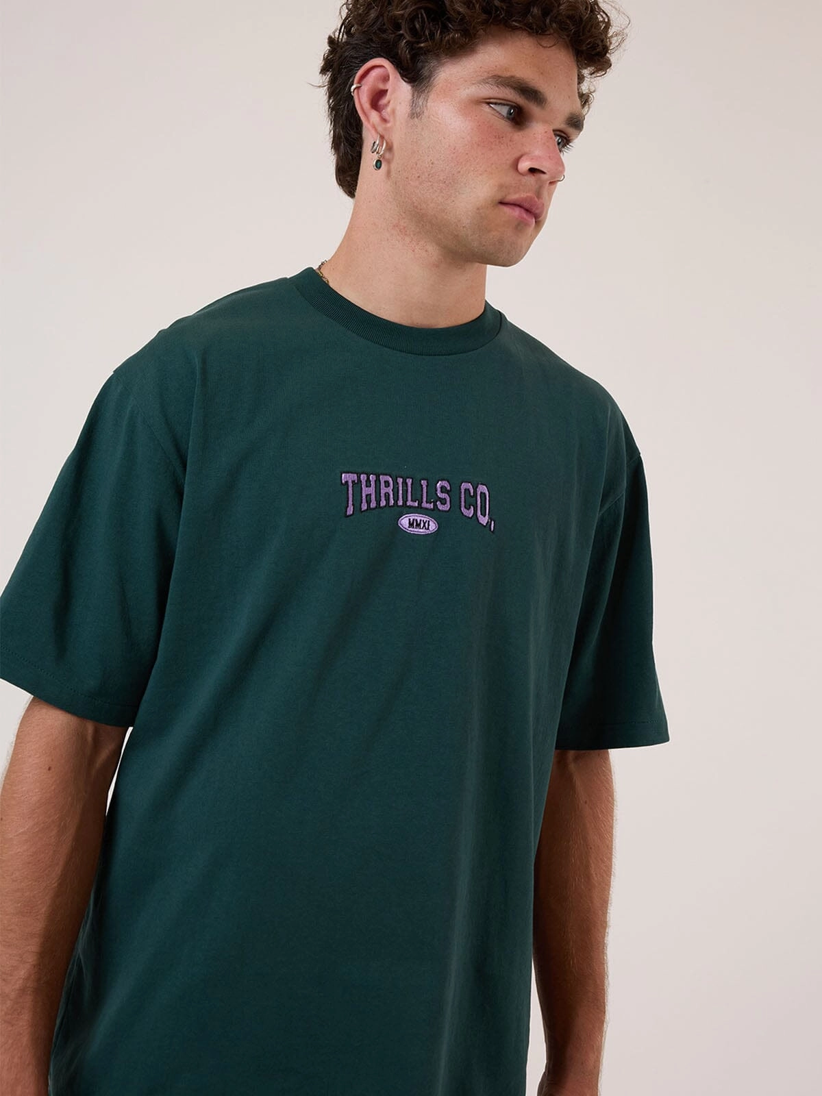 Recruit Oversized Fit Tee - Forrest Green