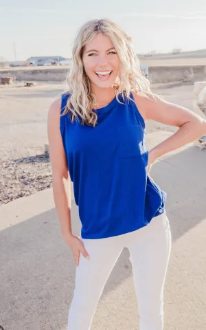 Ribbed Solid Knit Tank Top - Final Sale