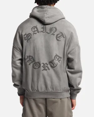 Saint Morta Mortal Boxy Hoodie Washed Charcoal