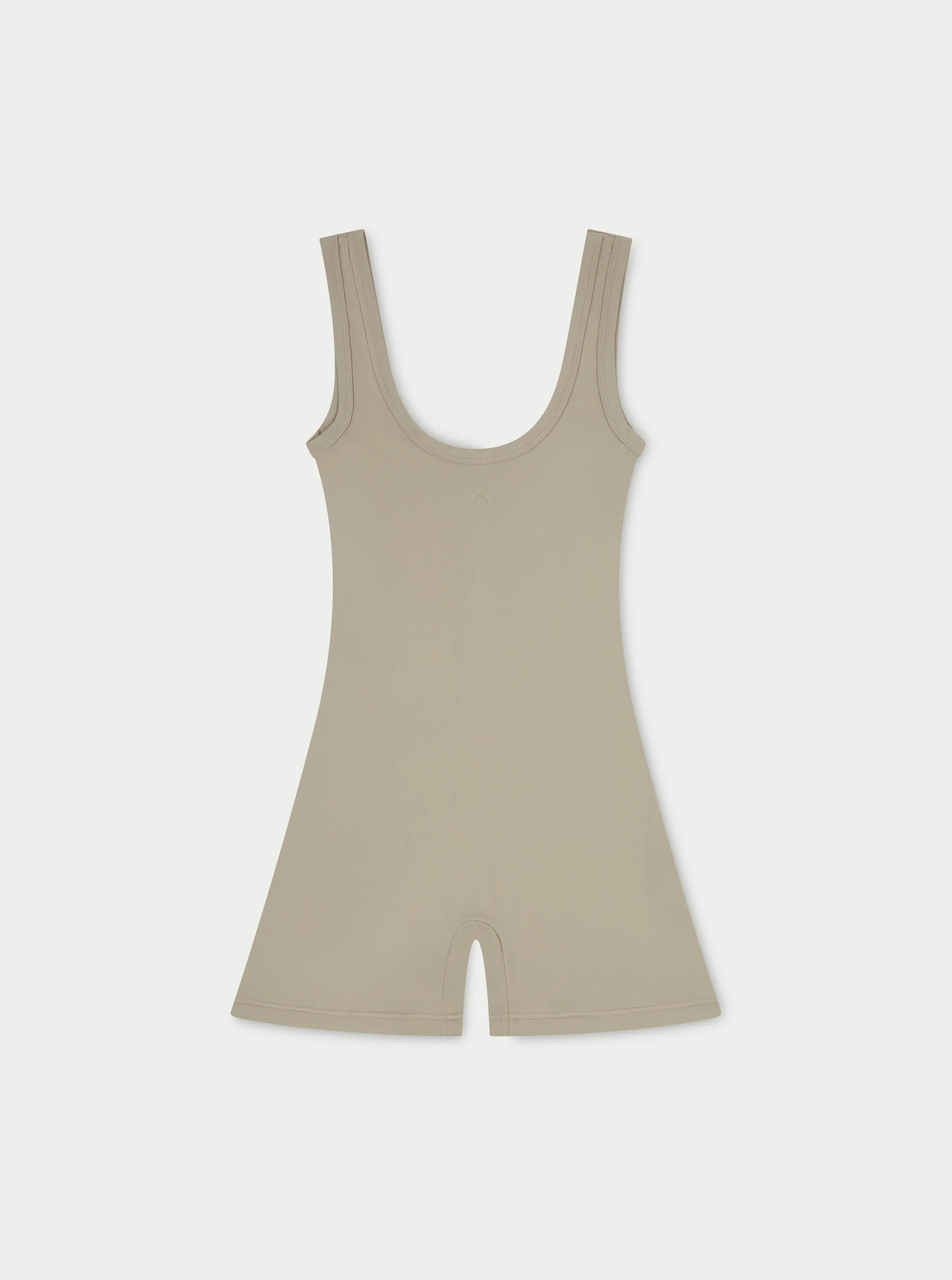 SCULPTING STRETCH EMBLEM UNITARD - BEIGE