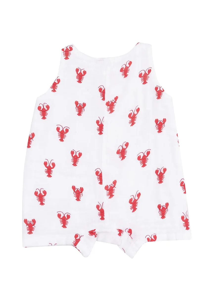 Shortie Romper - Lobster