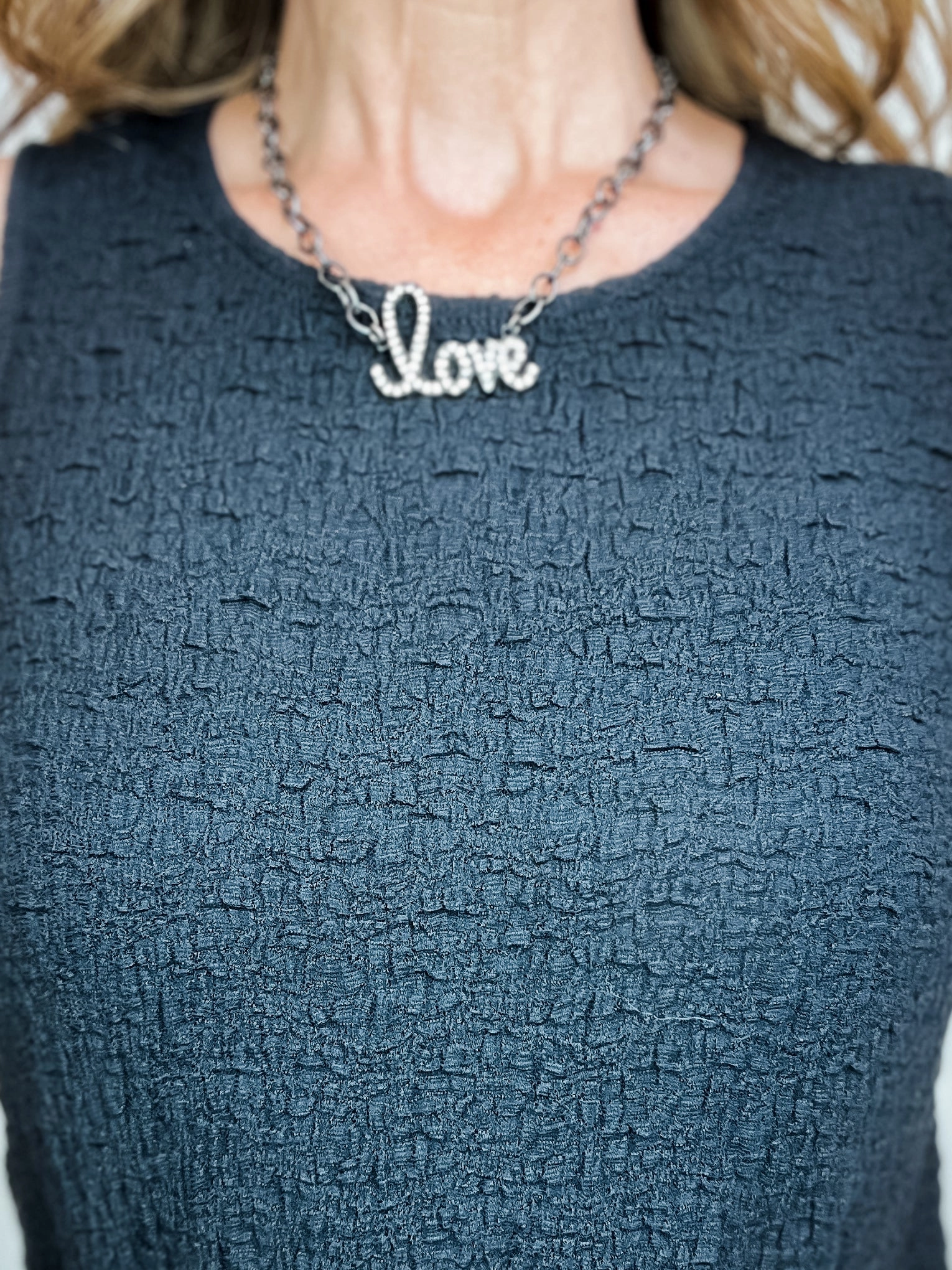 Sleeveless Crinkle Texture Top