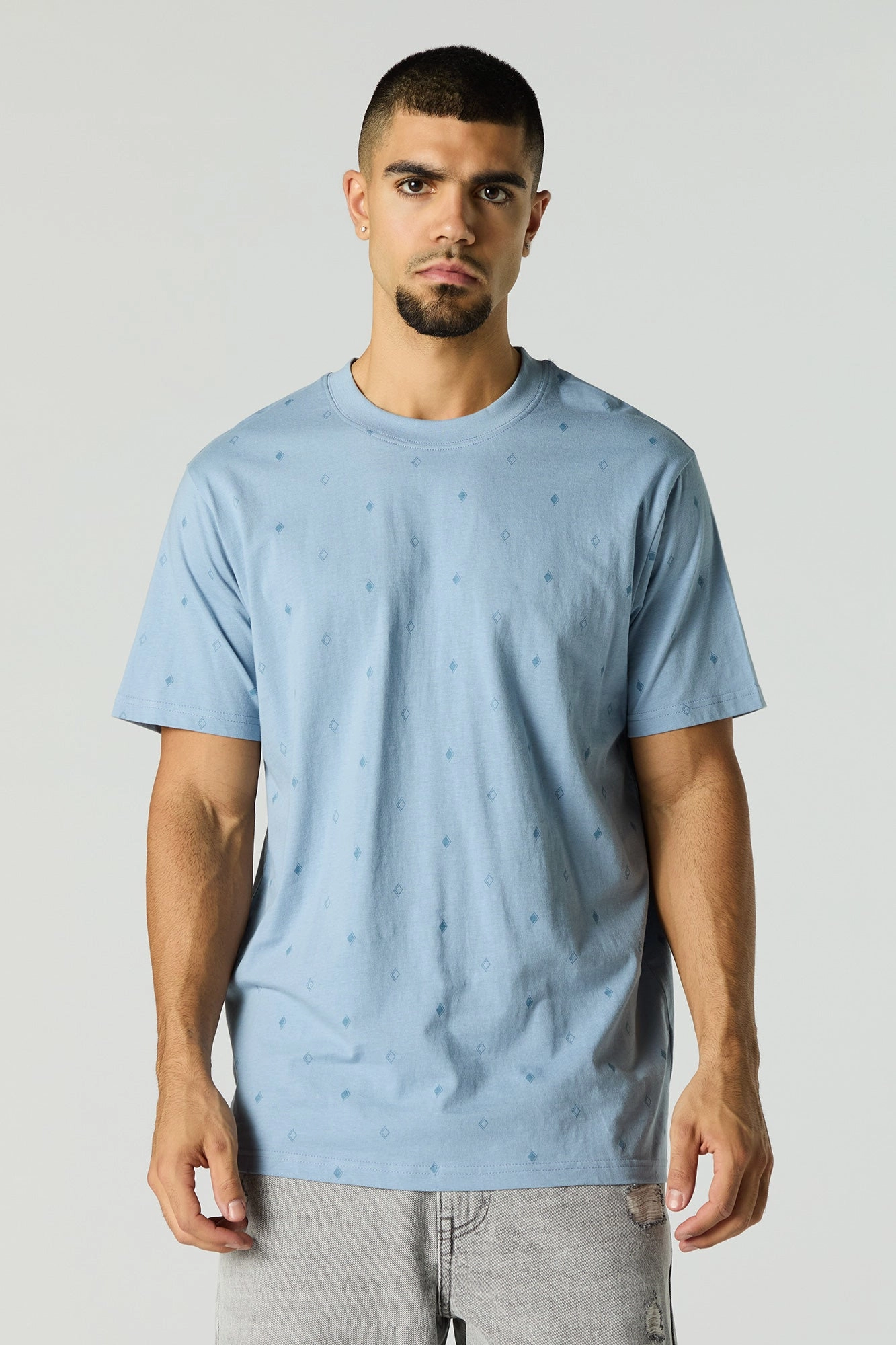 T-shirt ras du cou à petit imprimé