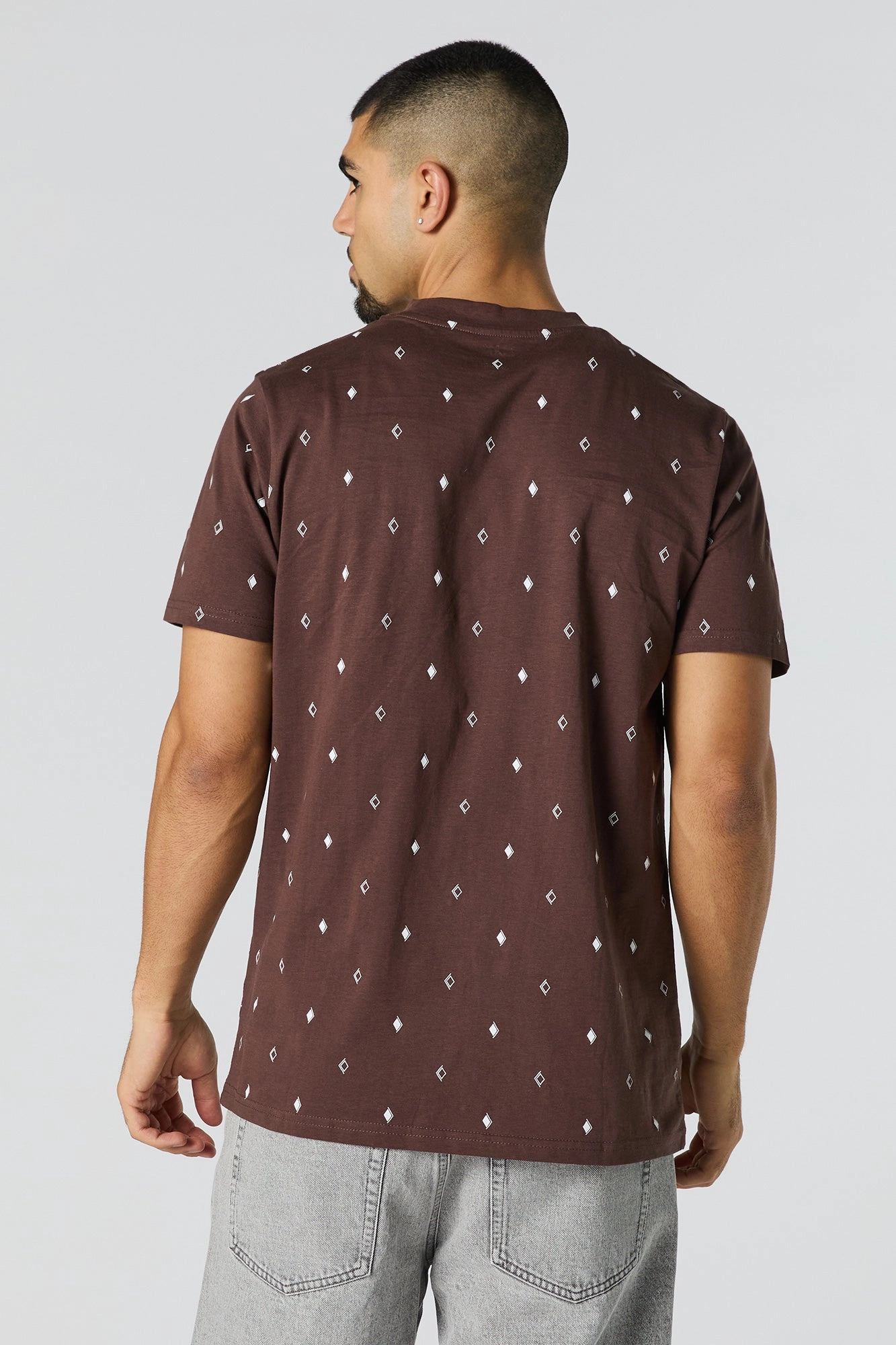 T-shirt ras du cou à petit imprimé