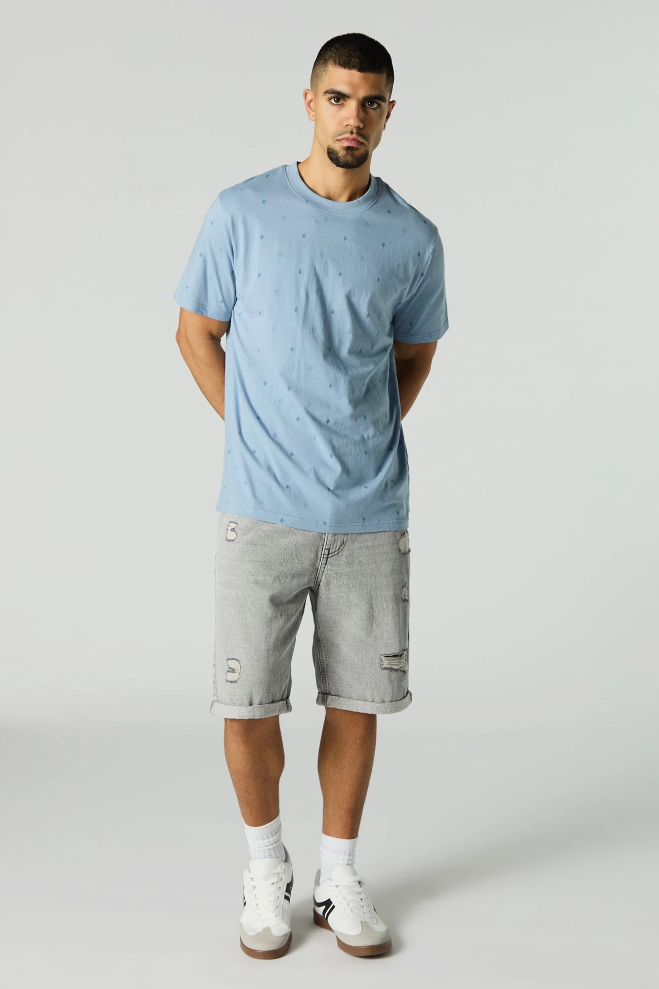 T-shirt ras du cou à petit imprimé