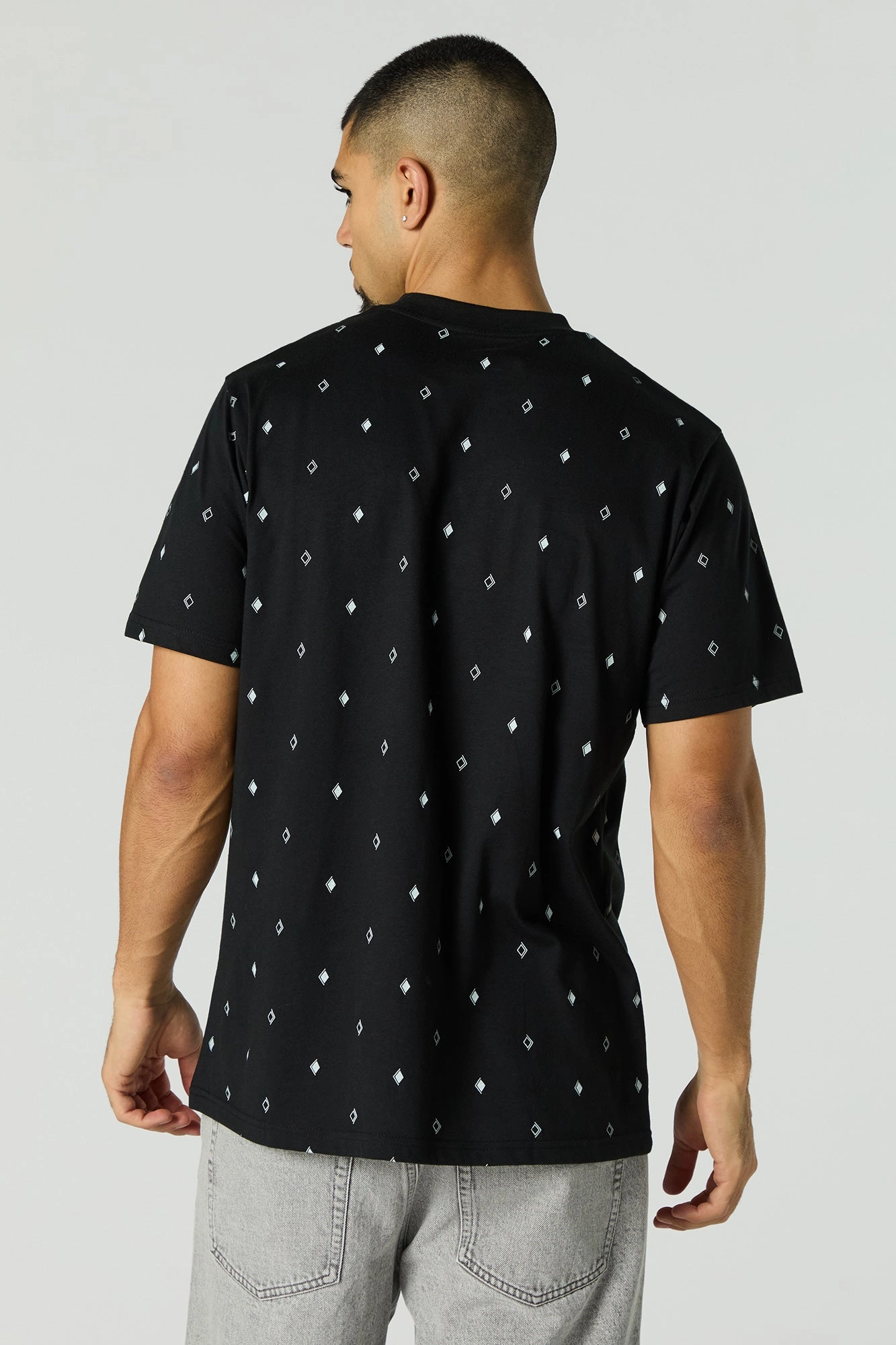T-shirt ras du cou à petit imprimé