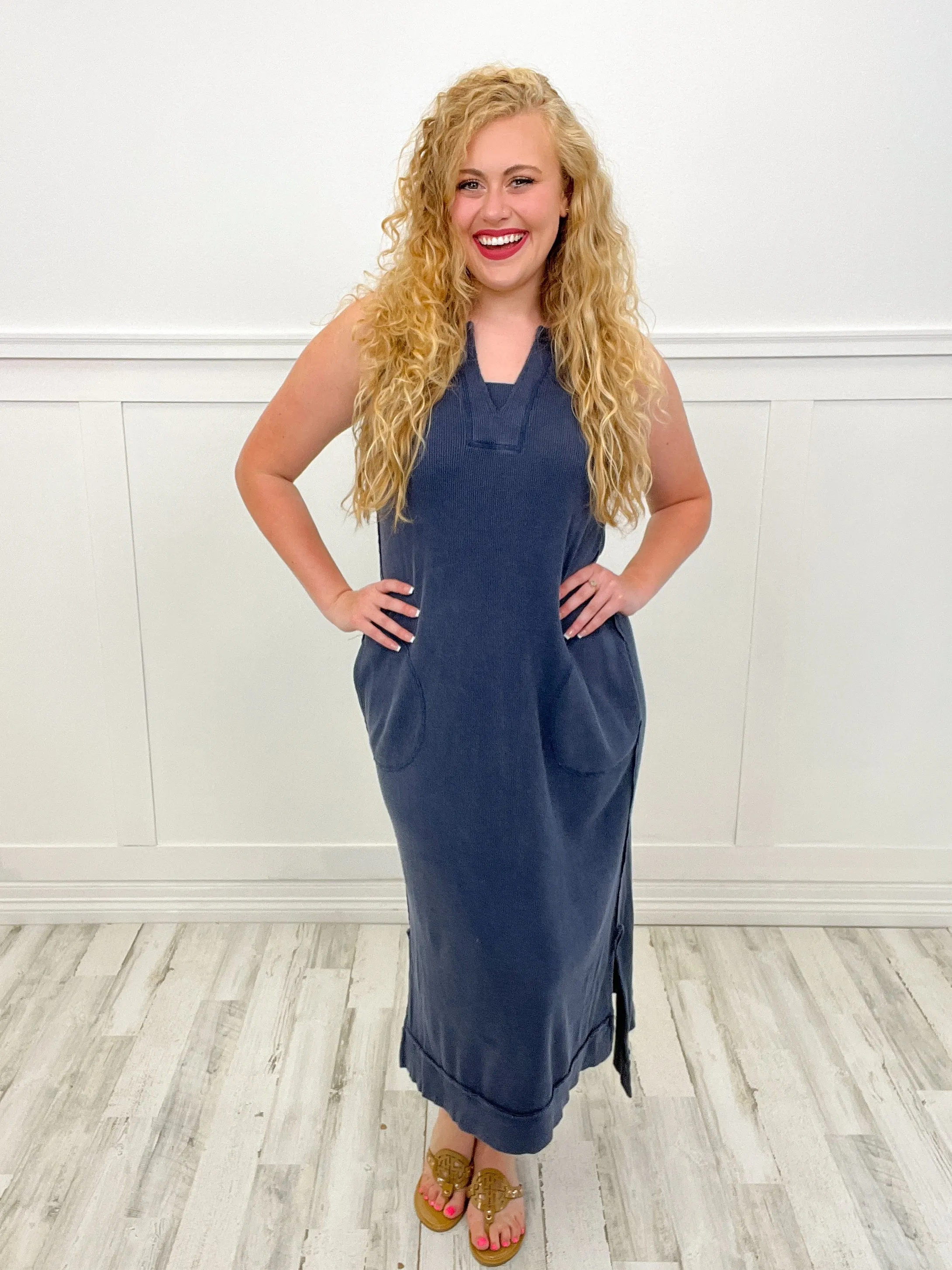 Take Me Shopping Mineral Washed Maxi Dress