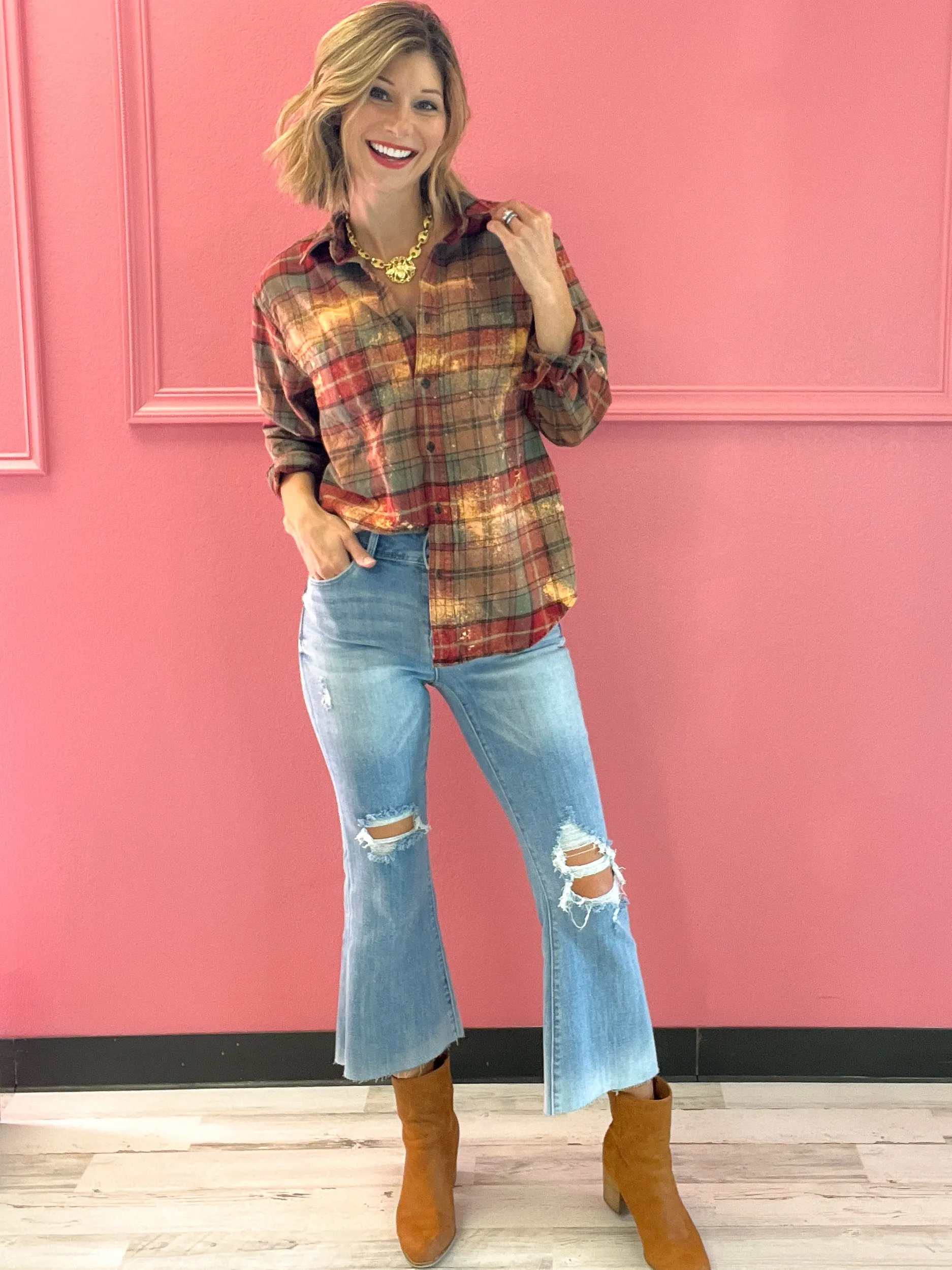 The Liliana Risen High Rise Crop Flare Jean