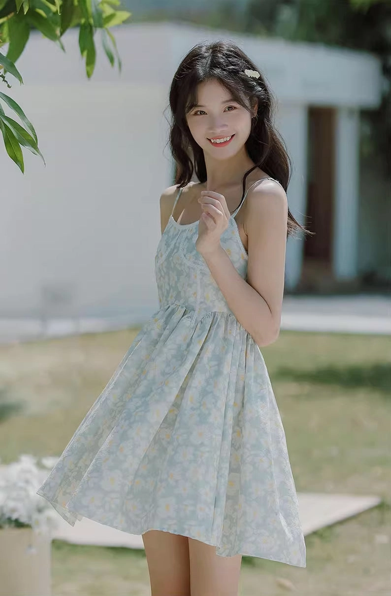 Two-Piece Daisy Cami Mini Dress (2 Colors)