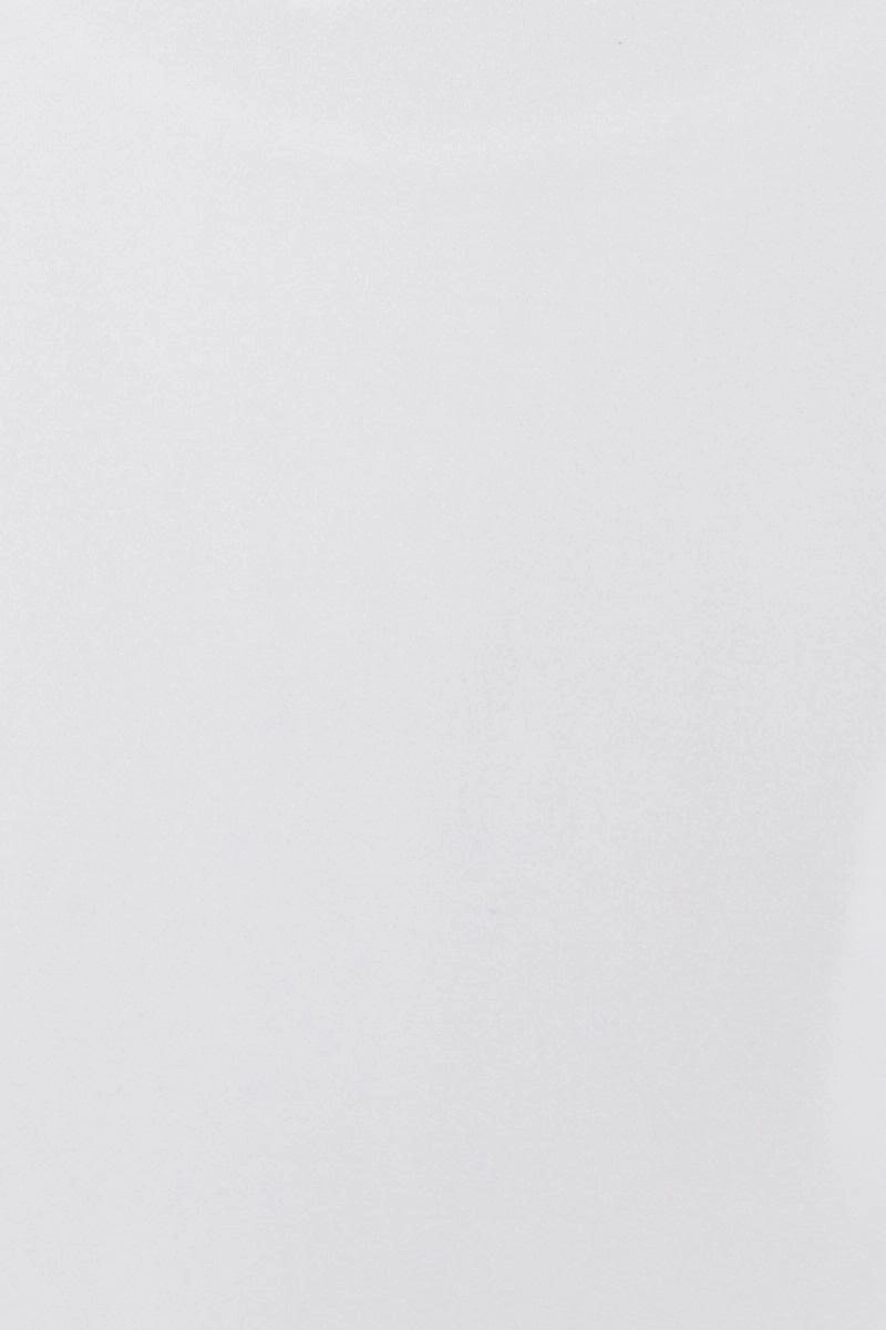 White Mini Skirt Front Slit
