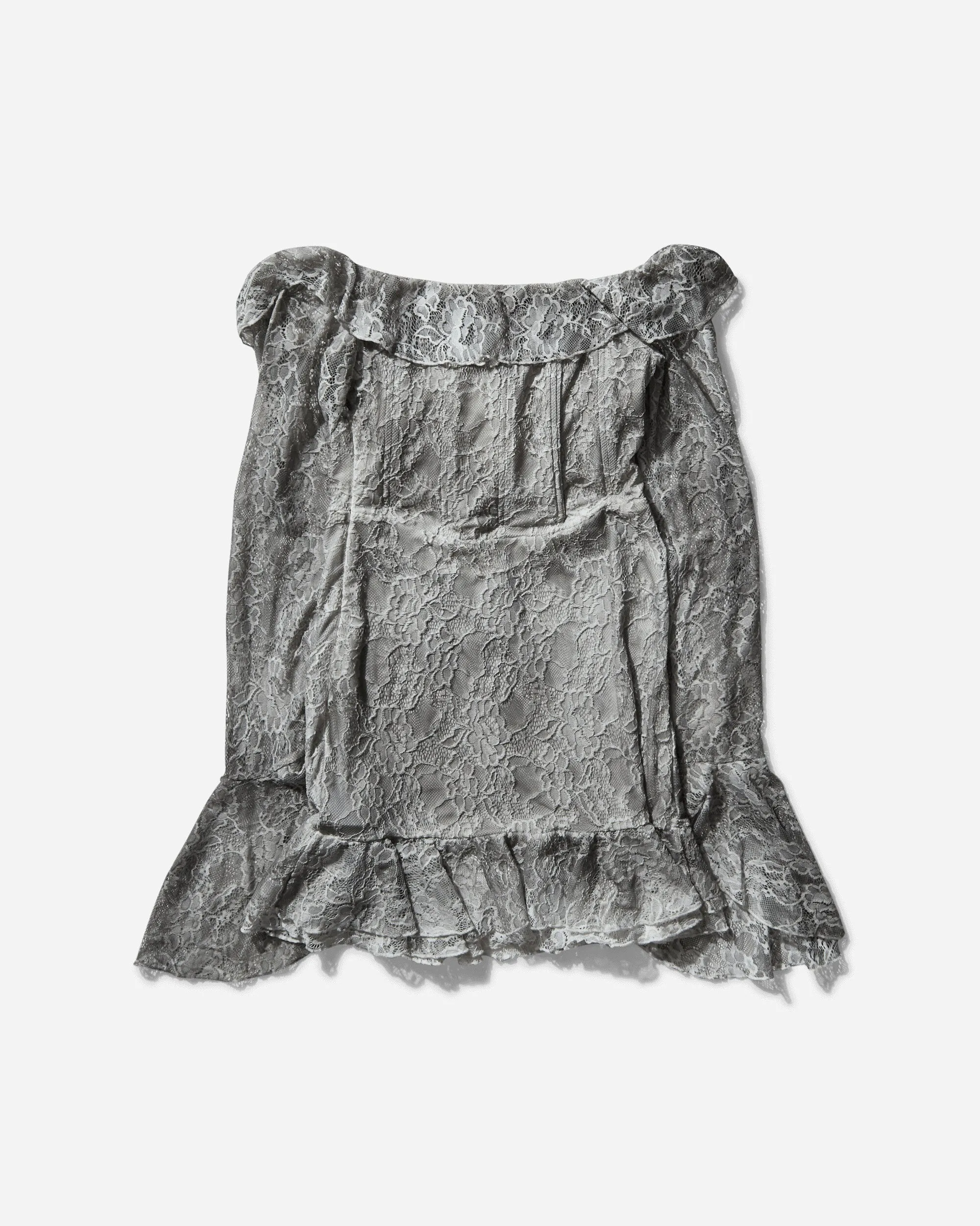 Women's Lace Corset Dress Washed Out Black