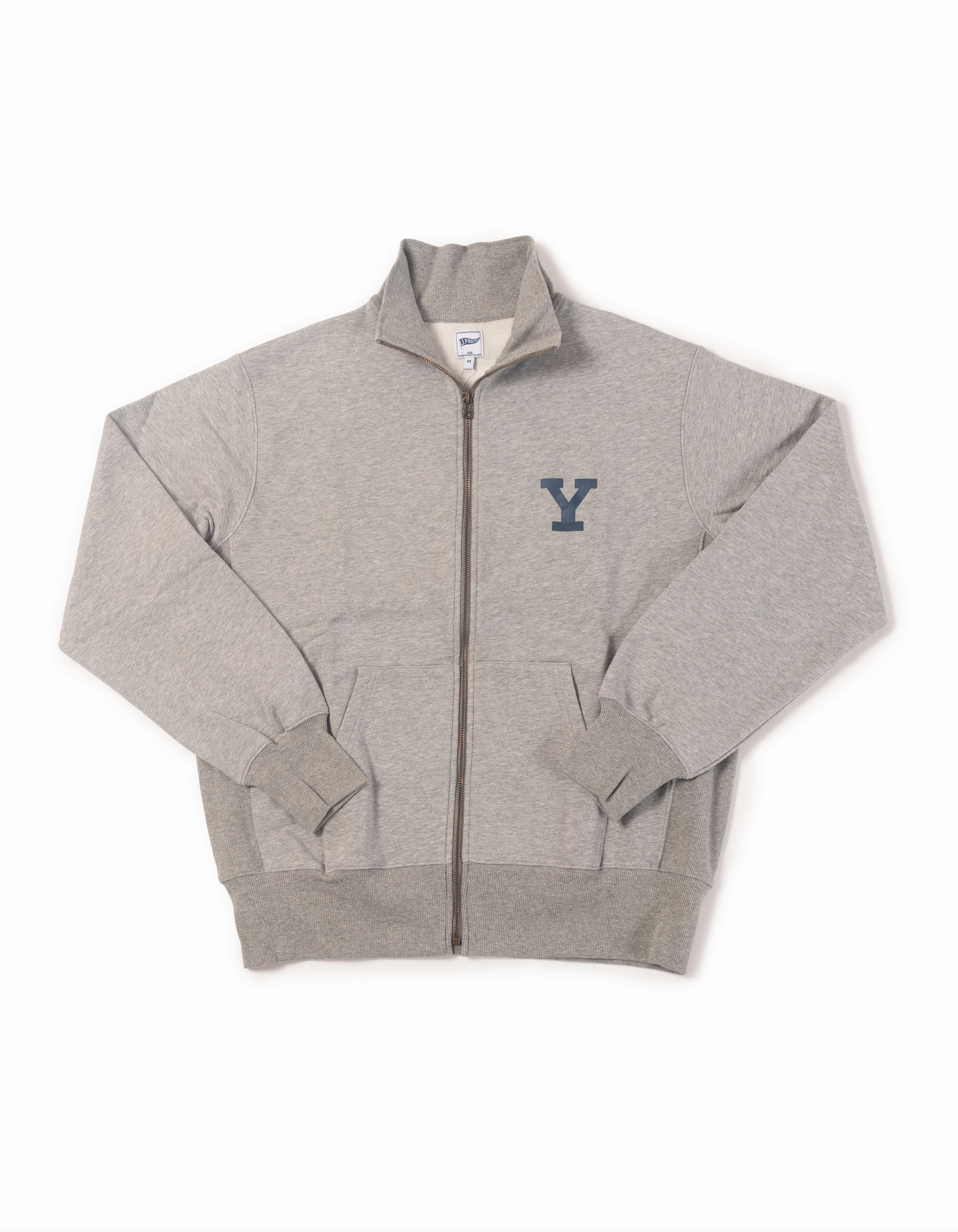 YALE FRONT ZIP UP JACKET - HEATHER GREY